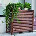  Housse En Bois Pour Climatiseur – Écran De Protection En Bois Massif Pour Unités De Climatisation, Pompes à Chaleur, Poubelle, Support De Fleur, Garde-corps