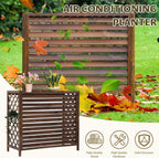 GENERIC Support En Bois Pour Climatiseur Extérieur (105 X 47 X 80 Cm) – Support Réglable Résistant Aux Intempéries Pour Unité AC, Idéal Pour La Maison Et Le Jardin