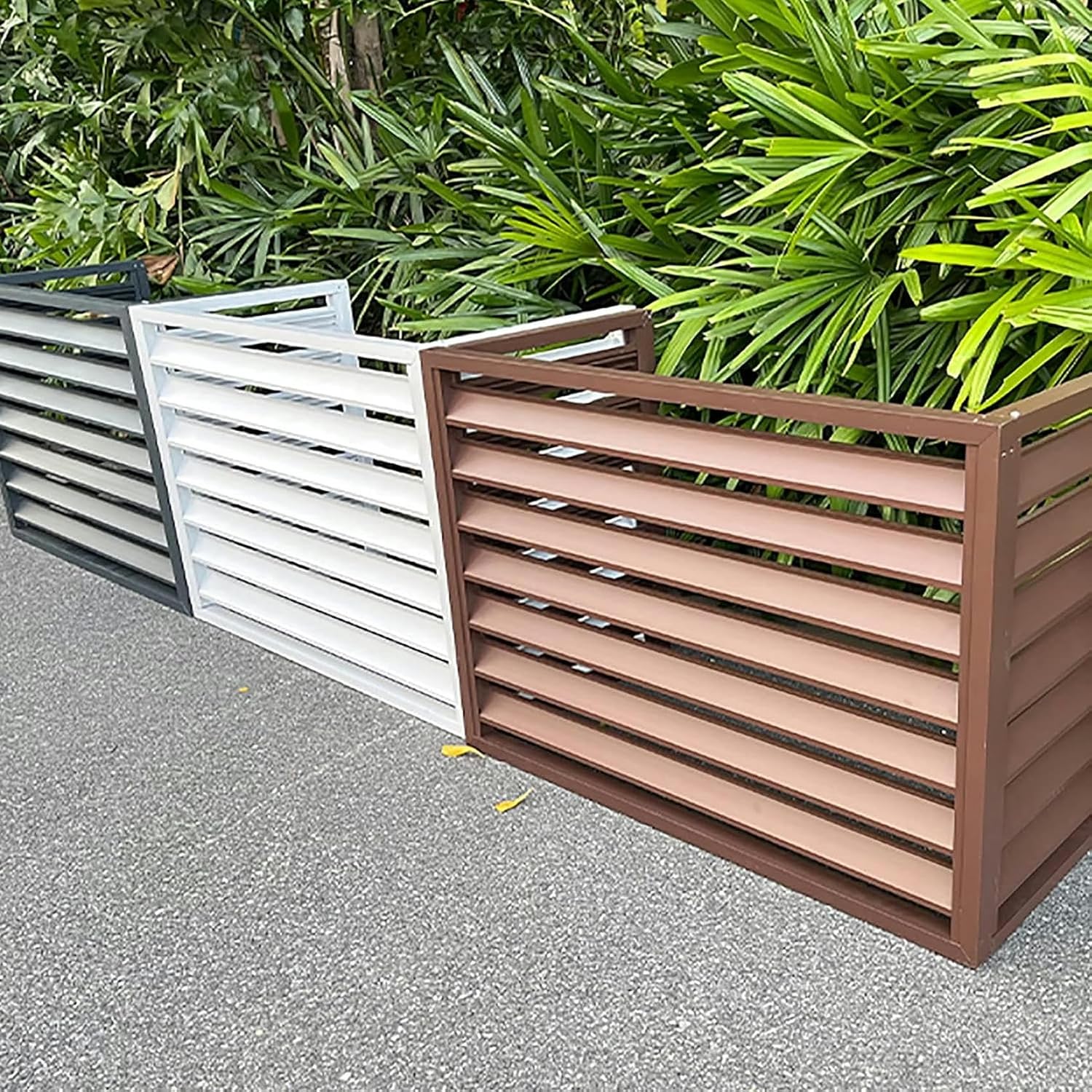 GENERIC Housse De Climatiseur D'extérieur Avec Protection Antivol, Clôture D'intimité étanche, écran Décoratif Divisé Pour Une Meilleure Esthétique Extérieure