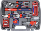  Kwb Mallette à Outils En Plastique Dur Robuste, Y Compris Un Set D'outils De 65 Pièces De Haute Qualité, Constituant L'équipement De Base Parfait Pour Le Ménage, L'atelier Ou L'utilisation Mobile