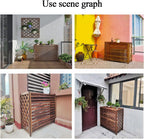 GENERIC Housse De Protection Pour Climatiseur Extérieur En Bois Massif - Clôture D'intimité Pour Fenêtre - Décoration De Jardin Pour Une Esthétique Extérieure Améliorée