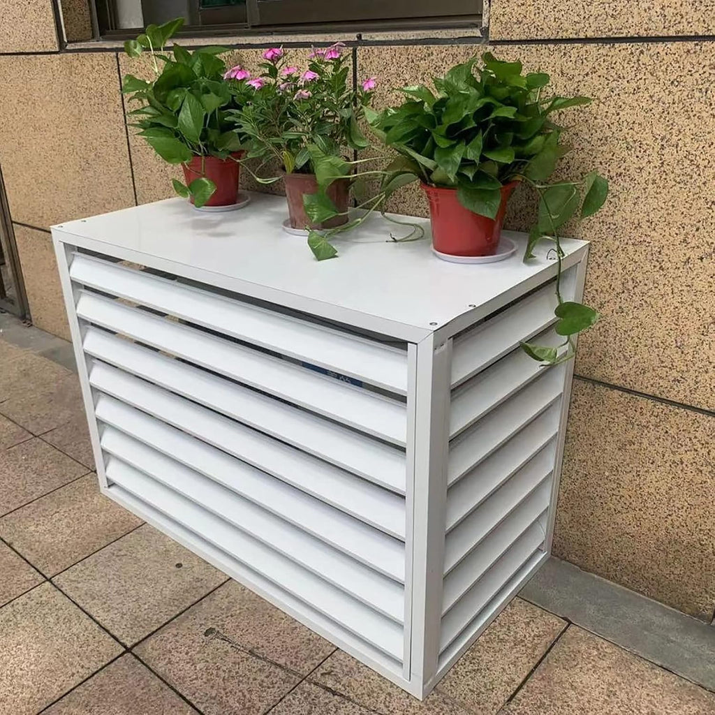  Housse De Protection Pour Climatiseur Extérieur – Résistant Aux Intempéries Et Antivol – Clôture D'intimité Décorative Pour Protection Des Unités Extérieures Et Design élégant