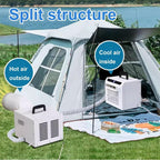 GENERIC Climatiseur Portable Split 3000 Btu, Unité AC Portable 4-en-1 Avec Télécommande, Minuterie 12H, Débit D'air 130M³/h, Sans Installation Requise Pour Tente, Camping-car, Maison Et Bureau 1 Meter Pipe