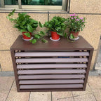  Housse De Protection Pour Mini Climatiseur Extérieur, Protection Contre Les Intempéries, Protection Antivol En Aluminium Robuste Avec Trou D'aération, Marron 2