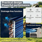  Climatiseur Mobile Camping 4800BTU,Module Chauffage Amovible, 3 Vitesses,Minuterie 24H,Nuisance ≤40dB,Boîtier Résistant,pour Tente Caravane Camping-Car Vanlife Cooling&Heating