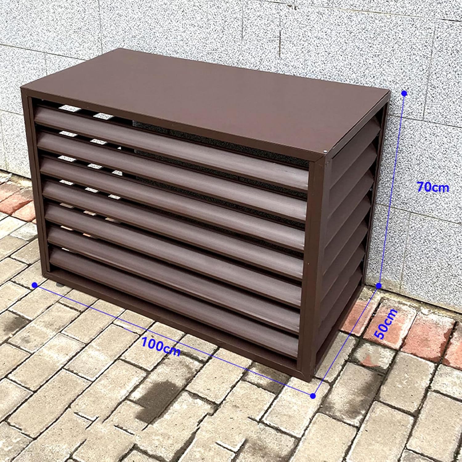  Housse De Protection Imperméable Pour Climatiseur De Fenêtre D'extérieur En Aluminium Robuste Pour Unité De Condensation Et Poubelle - Résistante à La Poussière Et Durable