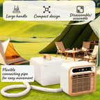 GENERIC Climatiseur Portable Split, 1500W 130m³/h Refroidissement Silencieux Avec Tuyau De Connexion De 2m – Minuterie 12h, Contrôle À Distance/Application WiFi, Léger Pour Tente De Camping, Camion, Camping