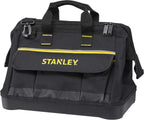  Stanley 1-96-183 Sac À Outils En Tissu 600 X 600 Deniers - Multi-Compartiments - Sangle Bandoulière & 090948 Clé à Molette MaxSteel 30 X 200 Mm