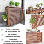  Housse De Protection En Bois Massif Pour Climatisation – Clôture Et Poubelle – Support De Présentation Pour Plantes De Jardin – Grille De Protection Pour Climatiseur Et Pompe à Chaleur – Solution