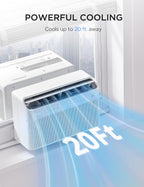  Midea 8000 BTU Onduleur Intelligent Pour Fenêtre, Climatiseur - Refroidit 350 Pieds Carrés, Ultra Silencieux Avec Fenêtre Ouverte, Compatible Avec Alexa/Google