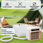  Climatiseur Portable Split, 1500W Unité Alternative Silencieuse Pour Tente RV, Télécommande WiFi, Minuterie 12H, Conception Légère Sans Tuyau, 40dB Refroidissement à Faible Bruit Avec Filtre Rafraîchi