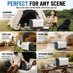  Climatiseur Mobile Camping 4000 BTU, Clim Portable Silencieux Basse Consommation 420W Sans Fenêtre Pour Tente Camping Car Camion Van Garage Intérieur Extérieur