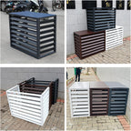 GENERIC Couvercle De Climatiseur En Aluminium Et écran De Clôture – Étagère De Rangement Pour Plantes – Résistant Aux Intempéries – Protection Contre Le Courant Alternatif Et La Pompe à Chaleur