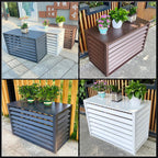 GENERIC Clôture D'intimité Pour Climatiseur Extérieur – Grilles De Protection En Aluminium Pour Climatisation Et Climatisation Résistantes Aux Intempéries