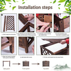 GENERIC Housse De Climatiseur Extérieur - Clôture Décorative Pour Unité De Climatisation - Écran En Bois Massif Pour Fenêtre - Protection élégante De Conception De Grille (taille : 11)