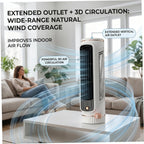  Climatiseur Tour, Mini Ventilateur Tour Portable Sans Pales, Circulation D'air 3D, Fonctionnement Silencieux, Mini Unité De Climatisation Pour Chambre à Coucher, Climatiseur Blanc