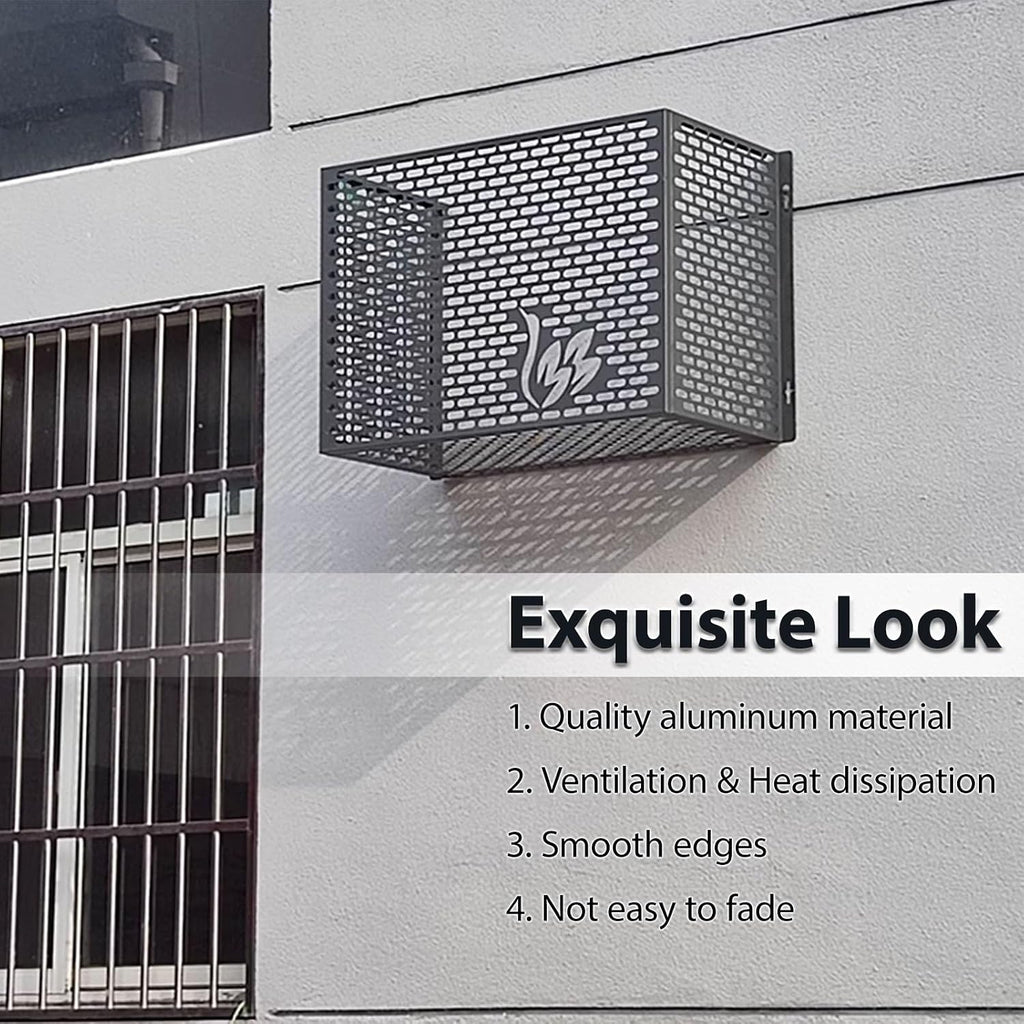 GENERIC Housse De Climatiseur Extérieur - Bouclier En Aluminium Résistant Aux Intempéries, Support De Fleurs Polyvalent Pour Jardin, Clôture Pour Unités Extérieures (couleur : A2, Dimensions : 109 X 56 X 80