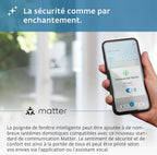  Poignée De Fenêtre SIEGENIA Intelligente Gén. 2 Anthracite De Sécurité – Compatible Avec Matter Pour L'intégration Dans Les Réseaux Smart Home Avec Surveillance D’état