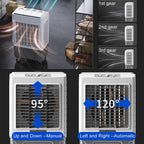 GENERIC Refroidisseur D'air évaporatif Robuste 30000CFM Avec 4 Packs De Glace, AC Extérieur Portable Pour La Cour De Garage, Humidificateur De Ventilateur Oscillant, Réservoir Et Roues 55L, Système De Refroid