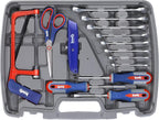  Kwb Mallette à Outils En Plastique Dur Robuste, Y Compris Un Set D'outils De 65 Pièces De Haute Qualité, Constituant L'équipement De Base Parfait Pour Le Ménage, L'atelier Ou L'utilisation Mobile