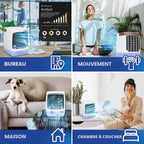  ChillWell Refroidisseur D'air Par évaporation 2.0 Pour Pièce – Mini Refroidisseur De Marais Portable à 4 Vitesses Avec Humidificateur | Unité De Refroidissement Personnelle Intérieure Dans La Chambre,