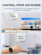  Midea 8000 BTU Onduleur Intelligent Pour Fenêtre, Climatiseur - Refroidit 350 Pieds Carrés, Ultra Silencieux Avec Fenêtre Ouverte, Compatible Avec Alexa/Google