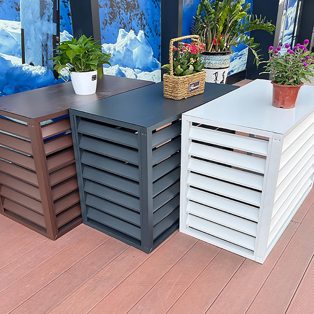 Housse De Protection Décorative Pour Climatiseur Toutes Saisons - Clôture D'intimité Antivol Pour Climatisation