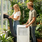  150cm Housse Portable Pour Tuyau De Climatisation Avec 3Sangles,Pour5/5.9in | Fibre De Polyester, Gris, Noir, Avec 3 Sangles à Boucle élastique, Lavable,protège Contre Les Dommages Extérieurs Para Maison