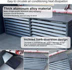  Housse D'extérieur Pour Unité De Climatisation 110 X 80 X 60 Cm - Protection Résistante Aux Intempéries - Grille Inclinée à 45° Pour Une Circulation D'air Optimale - Housses Pour Climatiseurs