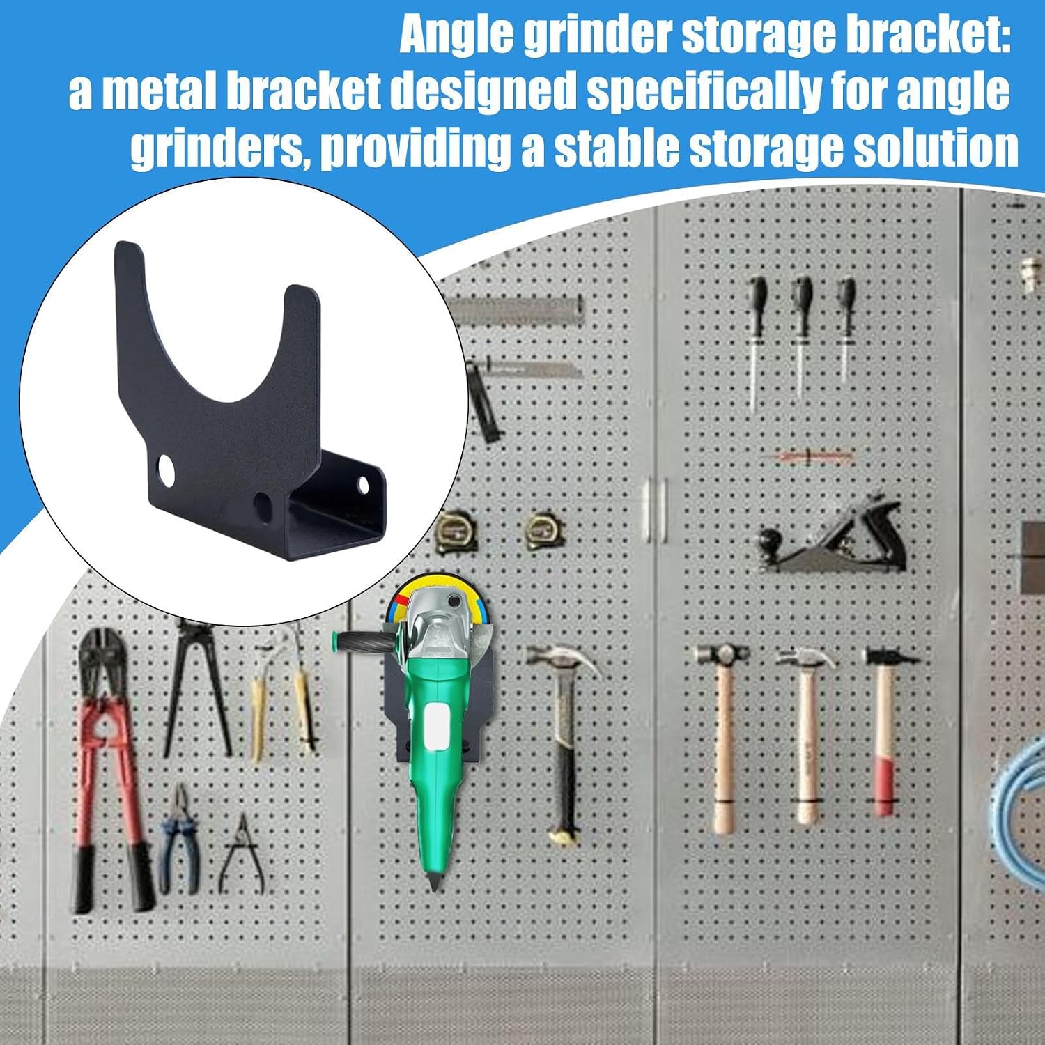  Support De Montage Mural, Montage Mural D'angle - Rack De Stockage De Broyeur à Angle Multifonctionnel - Fournitures De Garage Réutilisables, Organisateur D'outils Pour Les Coupeurs, Machines à