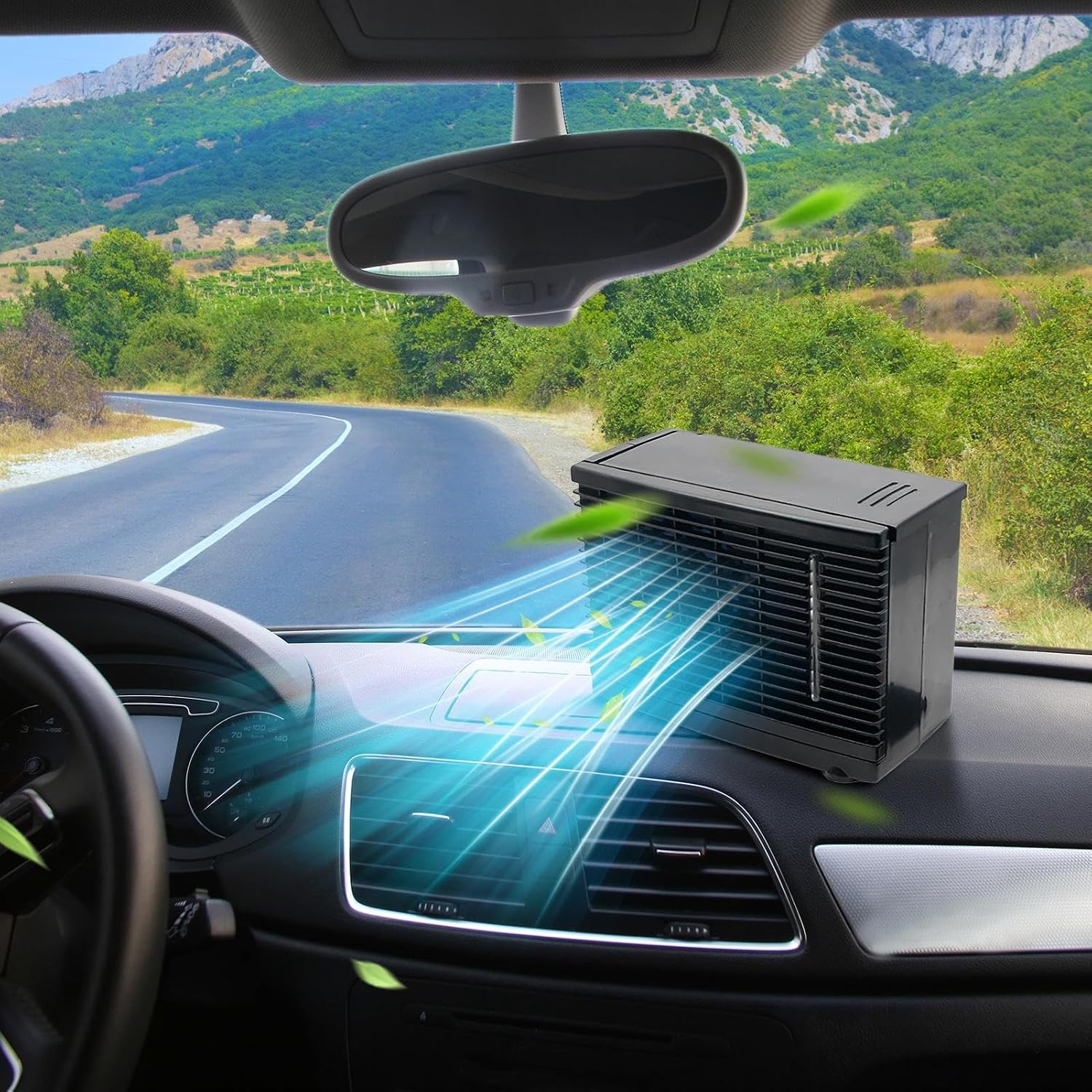  Ventilateurs D'air Portables Pour Voiture – Souffleur D'air Portable Pour Voiture | Appareil De Soufflage D'air Par évaporation D'eau 12 V Pour Camion, Camping-car, Voyage, Sous-sol, Chambre à Coucher