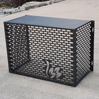 GENERIC Housse De Climatiseur Extérieur - Bouclier En Aluminium Résistant Aux Intempéries, Support De Fleurs Polyvalent Pour Jardin, Clôture Pour Unités Extérieures (couleur : A2, Dimensions : 109 X 56 X 80