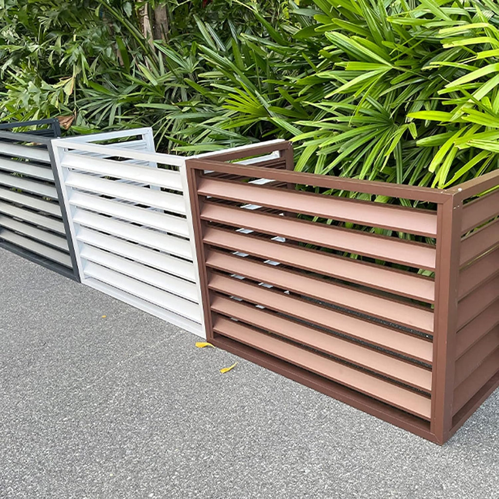 GENERIC Mini Couvercle En Aluminium Robuste Pour L'extérieur - Protection Antivol Pour Radiateur - Réduction Du Bruit - Parfait Pour Cacher Les Climatiseurs - Design Résistant Aux Intempéries