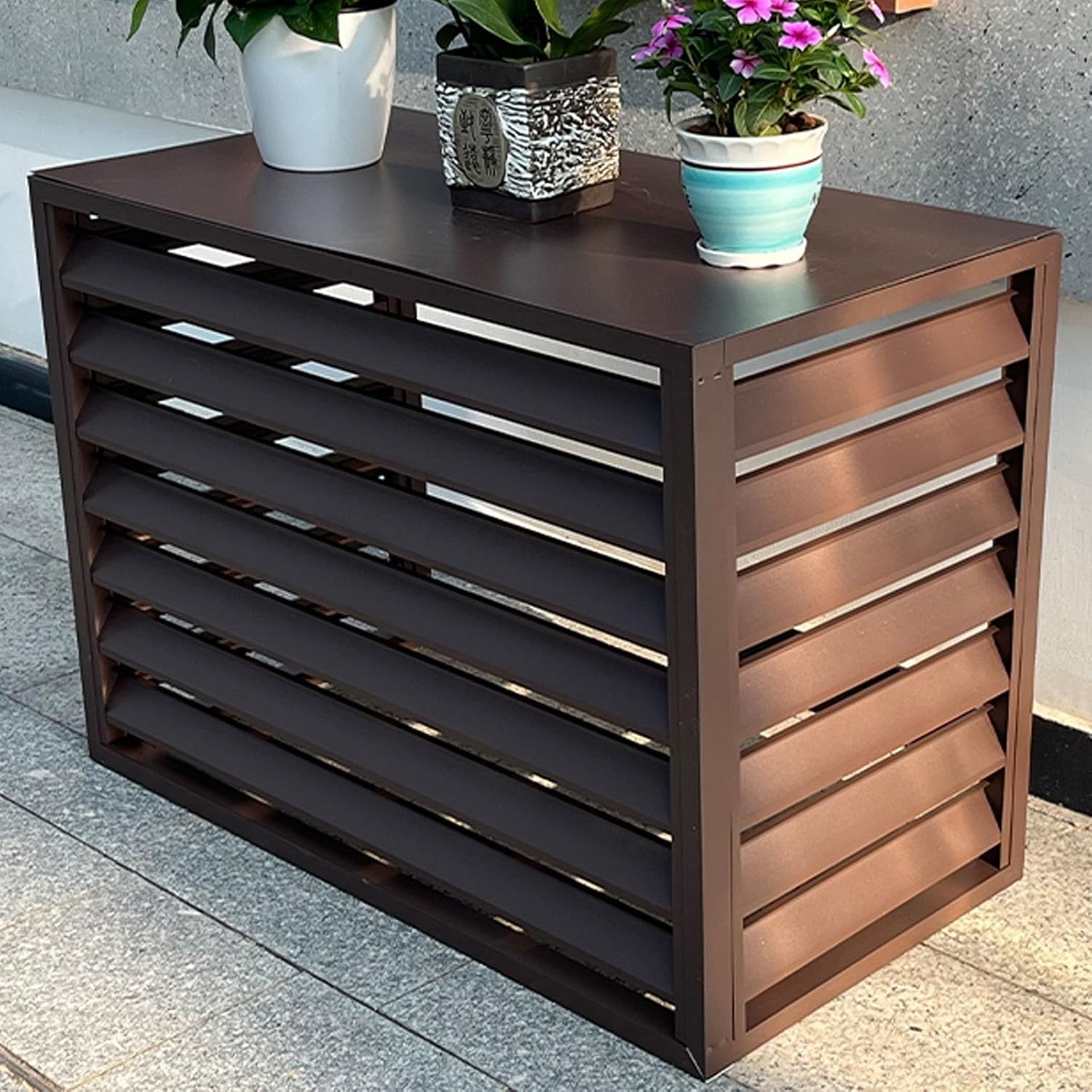  Housse En Métal Pour Climatiseur Extérieur – Protection Résistante Aux Intempéries – Ajustement Universel Résistant Aux UV Essentiel Pour L'entretien Du CVC