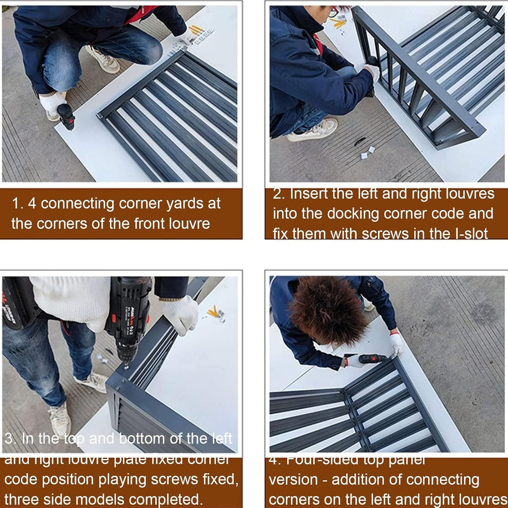GENERIC Couvertures En Aluminium Pour Climatiseur - Protection Centrale Du Condensateur AC - Protection De Pompe à Chaleur CVC - Couvercle De L'unité CA Résistant Aux Intempéries - Protection En Aluminium De