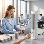 Climatiseur Personnel 2 En 1 à Chargement Sans Fil De 12 Pouces, Ventilateur Froid Portable Silencieux à 3 Vitesses Rechargeable Par USB, Mini Unité AC Pour Bureau, Maison, Dortoir, Blanc