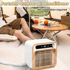 GENERIC Climatiseur Portable Split, 1500W 130m³/h Refroidissement Silencieux Avec Tuyau De Connexion De 2m – Minuterie 12h, Contrôle À Distance/Application WiFi, Léger Pour Tente De Camping, Camion, Camping