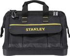  Stanley 1-96-183 Sac À Outils En Tissu 600 X 600 Deniers - Multi-Compartiments - Sangle Bandoulière & 090948 Clé à Molette MaxSteel 30 X 200 Mm