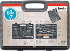  Mallette à Outils KWB En Plastique Dur Et Robuste De 63 Outils De Qualité Supérieure. Equipement Essentiel Pour Les Usages Quotidien Et/ou D'atelier