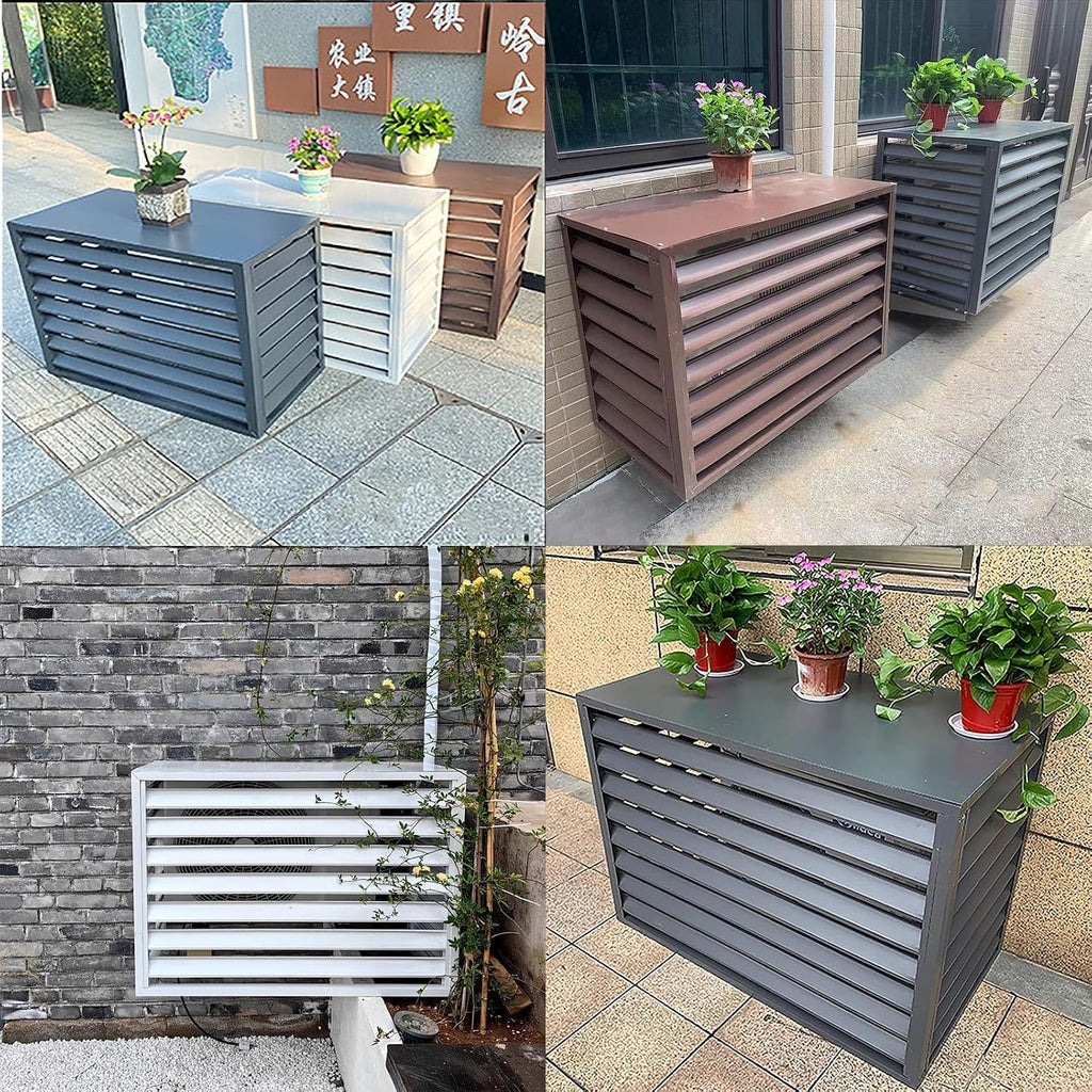  Housse De Climatisation Extérieure Et Grille élégante Ou Pour Climatiseurs, Pompes à Chaleur Et Unités De Condensateur – Améliore L'attrait Des Trottoirs, La Résistance Aux Intempéries, Et Les Ions