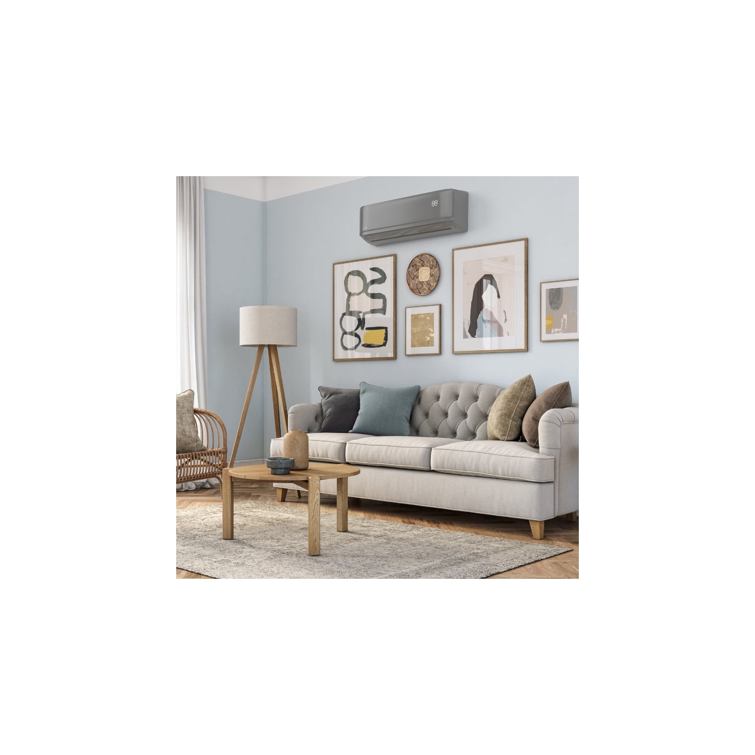  Climatiseur Mural Réversible Hdmb Harmonia Gris 7 Kw Wifi Intégré - Airwell - 7sp024041