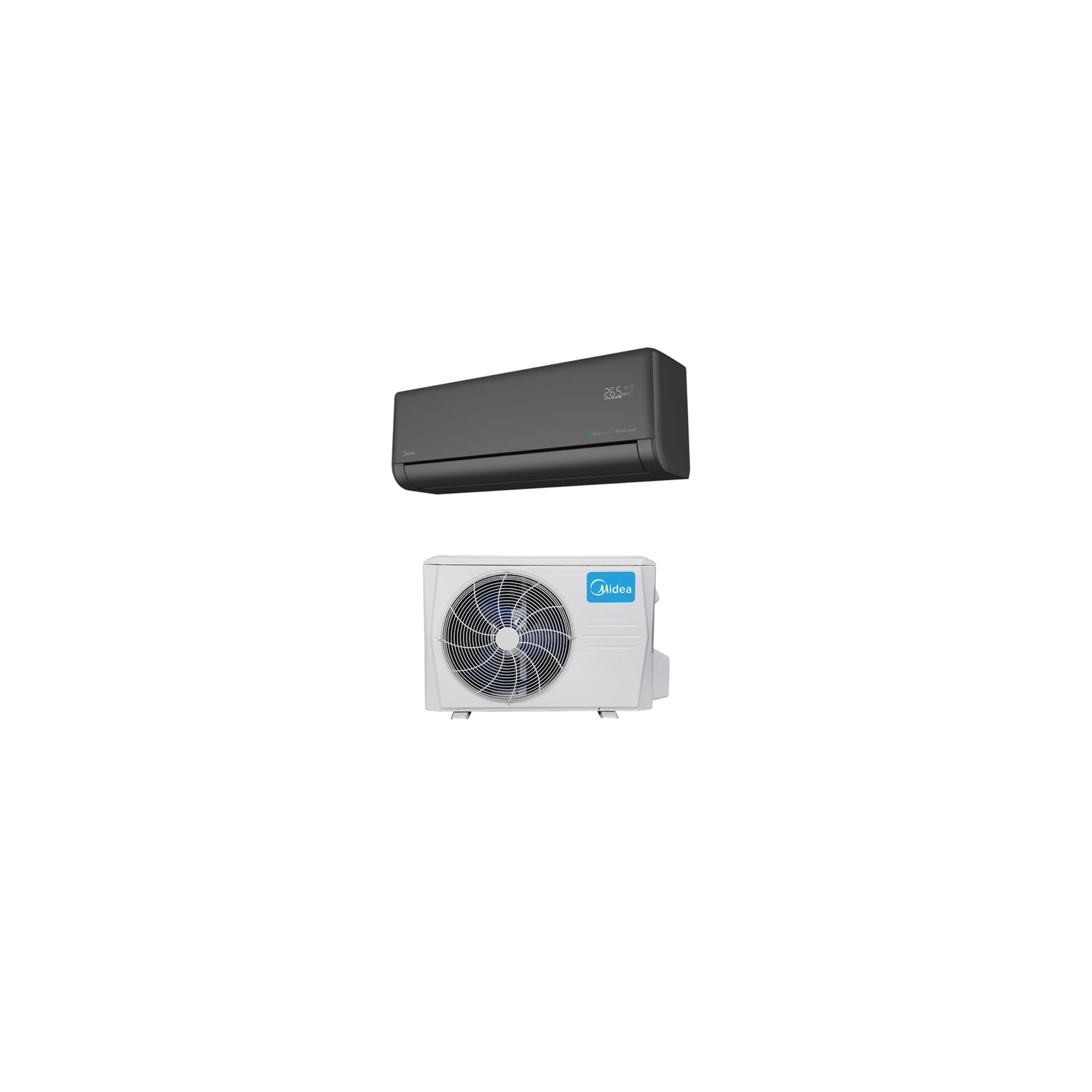  Ensemble Climatiseur Mural Connecté Noir 3,5 Kw Solstice - Midea - 13950483